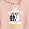 thumbnail image 3 of Parks and Recreation - Die Of Fun  - Juniors Cropped Pullover Hoodie, 3 of 5