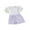 Purple, variant on Suealasg Kids Baby Girl Summer Outfits Clothes 6M 1T 2T 3T 4T Short Sleeve Striped T-Shirt and Drawstring Shorts Sets 2Pcs Causal Clothing for Toddler Girl