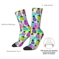 thumbnail image 2 of Yiaed Graffiti Pineapples Print Great elasticity Crew Socks Sports socks for Men and Women, 2 of 5