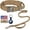 Brown-SET, variant on Tactical Dog Collar, Adjustable Military Training Nylon Dog Collar with Control Handle and Heavy Metal Buckle for Medium and Large Dogs, with Patches and Airtags Case