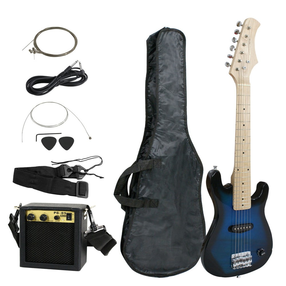 SONGMY Pink 30" Electric Guitar with 5W Amp, Kids Electric Guitar Starter Kit with Guitar Strap, Beginners Gig Bag Case