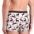 thumbnail image 3 of Fotbe Christmas Plaid Moose Men’s Total Support Pouch Boxer Briefs, X-Temp Cooling, Moisture-Wicking Underwear, Regular, Long-leg and Trunk-Medium, 3 of 6