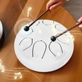 thumbnail image 2 of Instrumentos Percusión Handpan Drum Steel Tongue 6 Pulgadas 8 Notas () Blanco, 2 of 9