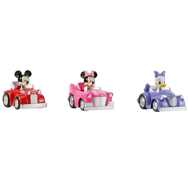 Disney Junior Pull-Back Toy Vehicles - Mickey, Minnie, Daisy