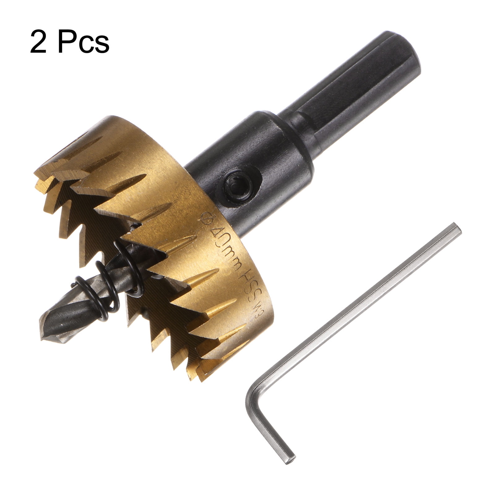 Uxcell 40mm M35 HSS (High Speed Steel) Hole Saw Drill Bit Cutter for Stainless Steel Alloy Metal 2 Pack