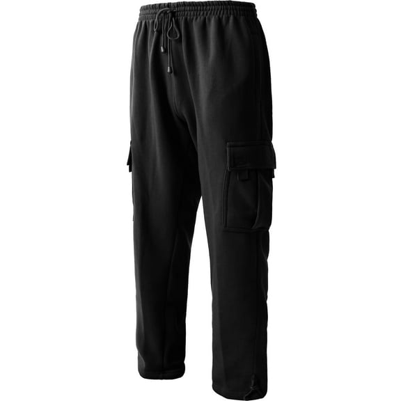 Ma Croix Men's Cargo Sweatpants Heavy Weight Fleece Long Pants M-5XL