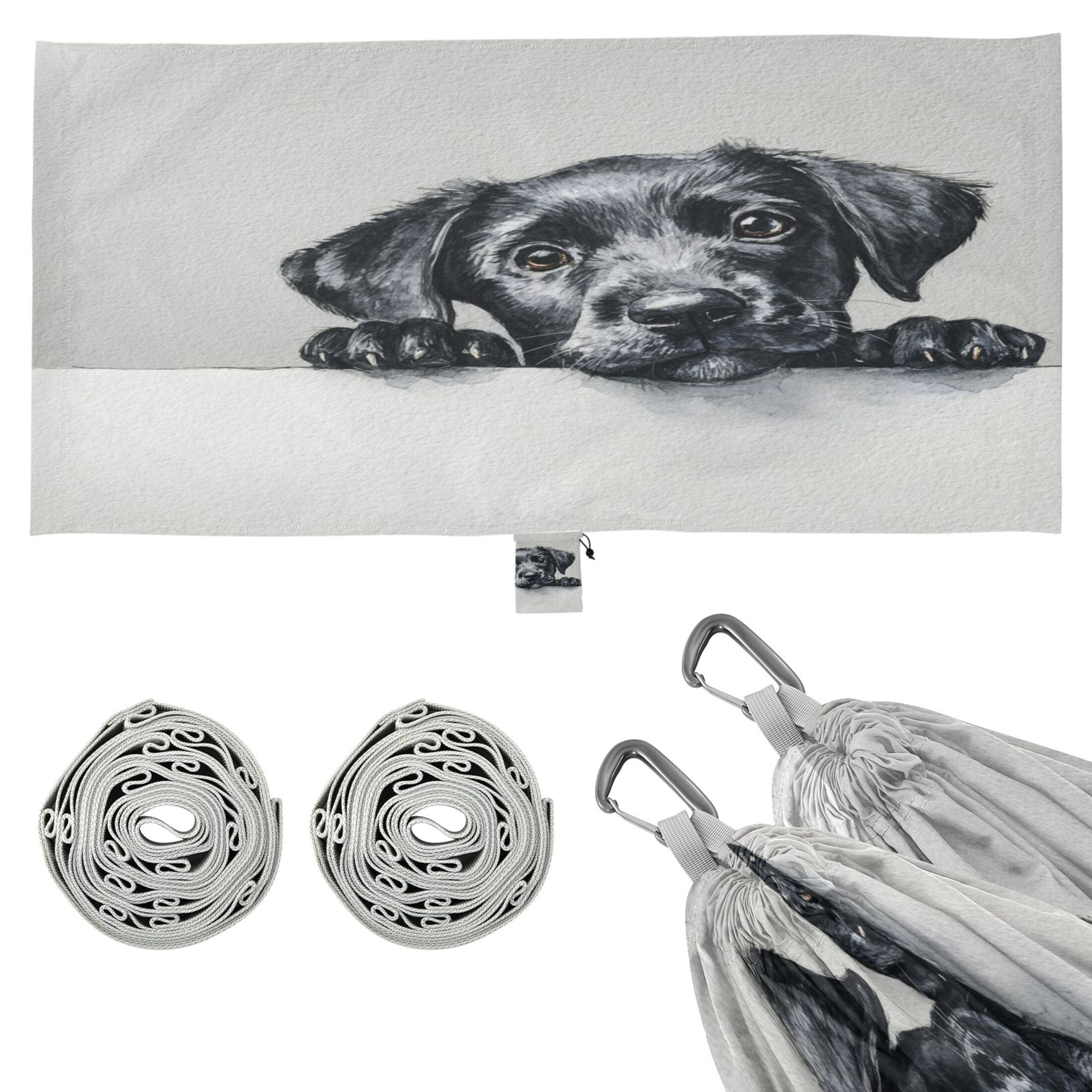 Hammock Camping Hammock Nylon Portable Hammock Travel Camping Hammock Adorable Small Black Dog