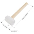 thumbnail image 2 of Gunpla 8 oz Rubber Mallet Anti-Slip Wooden Handle White Rubber Double Head Soft Rubber Hammer for Camping, Tile Setting and DIY, 2 of 6