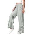 thumbnail image 4 of Delayuji Womens Cotton Linen Pants Wide Leg Pants Loose Fit Summer Casual Outerwear Fashion Pants With Pockets, 4 of 7