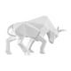 thumbnail image 1 of Estatua de toro, adorno artístico, artesanía, escultura de resina moderna, estatua de animal para gabinete Blanco, 1 of 9