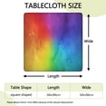 thumbnail image 2 of Colorful Tie Dye Pattern Square Fitted Tablecloth with Elastic Edge,Square Table Cover,Washable Elastic Table Cover for Home Kitchen Party Decor 34"x34", 2 of 6
