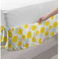 thumbnail image 2 of Abstract Bed Skirt, Quirky Shapes and Dotted Rounds with Unusual Simple Stars Pattern, Elastic Bedskirt Dust Ruffle Wrap Around for Bedding Decor, 4 Sizes, Mustard Pale Taupe White, by Ambesonne, 2 of 2