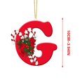 thumbnail image 3 of Lilixerw 26 Letter Christmas Tree Decoration,3.94 inch Personalized Christmas Letter Hanging Pendant with Candy Cane,Xmas Ornaments,Festival Supplies,G, 3 of 4