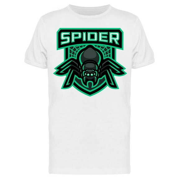 Bright Green Spider Design T-Shirt Men -Image by Shutterstock, Male Medium