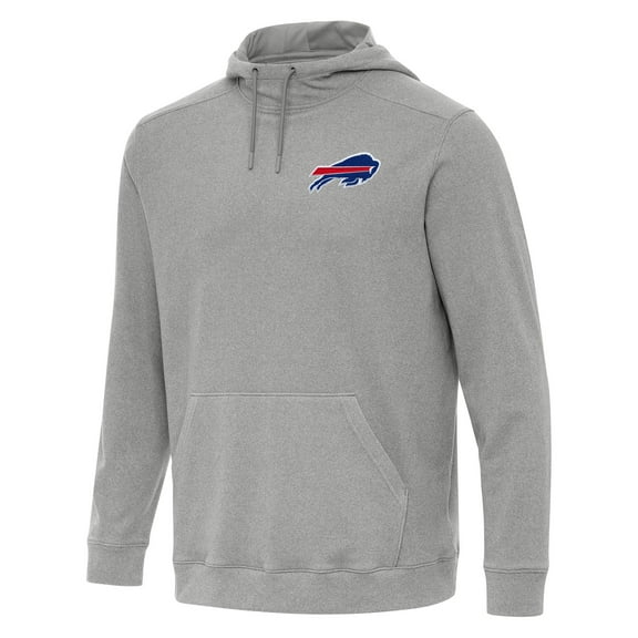 Men's Antigua Heather Gray Buffalo Bills Cloud Pullover Hoodie
