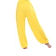 thumbnail image 2 of Greeniant Pantalones de yoga de cintura alta para mujer, bombachos sueltos para danza del vientre, pantalones de Tai Chi sólidos modales Uniforme atlético Amarillo S, 2 of 2