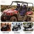 thumbnail image 4 of KUIFORTI Purple Camo UTV seat covers Full Protection Seat Cover for UTV Polyester Rhino Accessories Bucket Seat Cover Compatible with Yamaha Rhino 700 660 450 2004-2021, 4 of 6