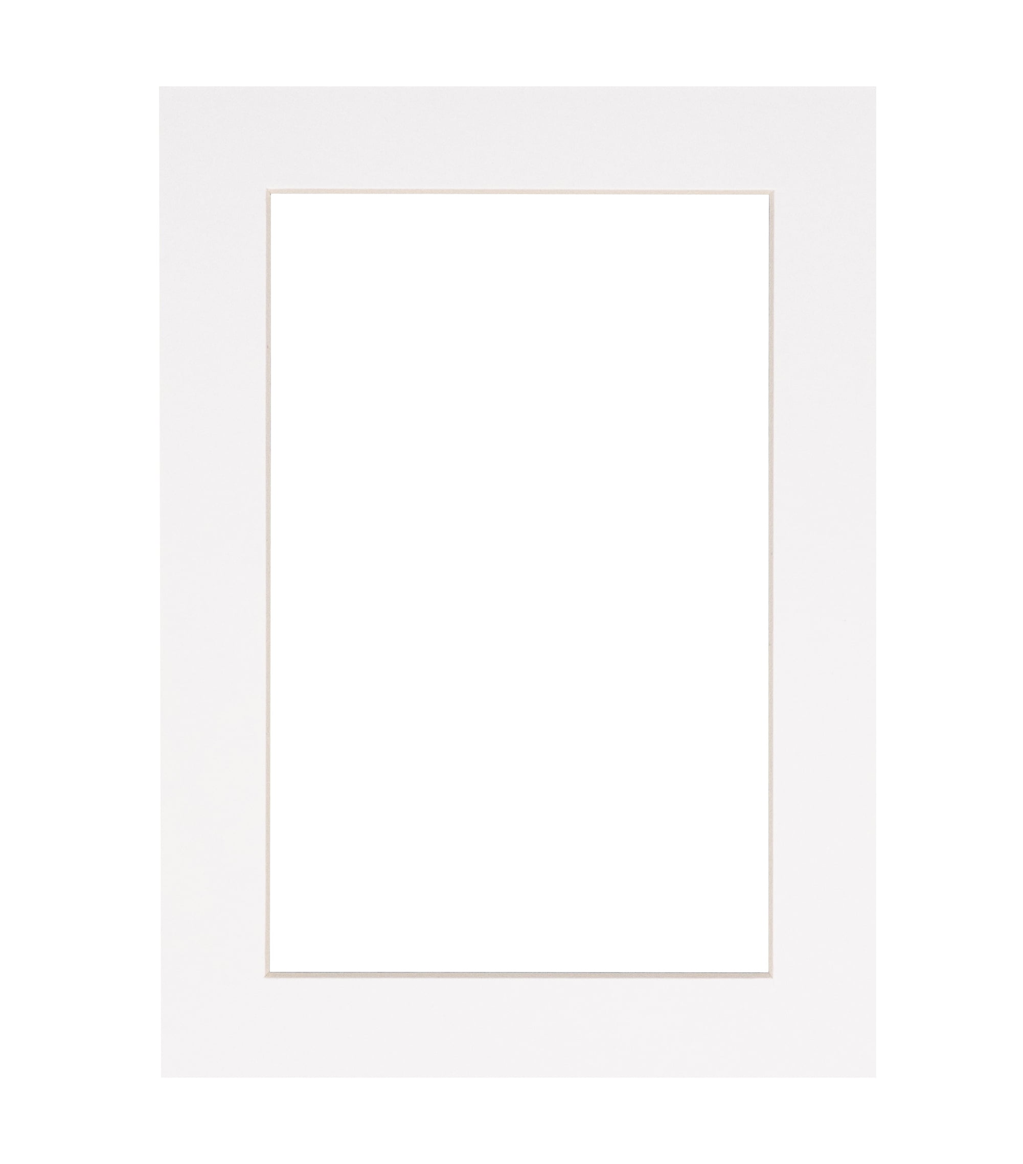 Conservation Matboard-Custom Cut Opening-Picture Frame Mat WHITE w/ WHITE CORE 
