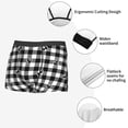 thumbnail image 3 of Xecao Anchor Black Tartan Plaid Print Men's Underwear Boxer Briefs Pack - Your ComfortSoft, Moisture-Wicking, and Breathable Choice for Men's Underwear-X-Large, 3 of 5