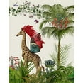 thumbnail image 3 of Fab Funky 12x14 Black Modern Framed Museum Art Print Titled - Tropical Giraffe 4, 3 of 5
