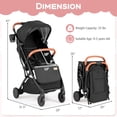 thumbnail image 2 of Infans Lightweight Baby Stroller w/One-Hand Folding, Extendable Canopy, Storage Baske, 2 of 7