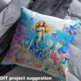 thumbnail image 2 of Manfei Cute Mermaid Fabric by the Yard (1 Yard) for Girls, Colorful Coral Octopus Jellyfish Decorative Fabric by the Yard, Starfish Seashell Sewing & Crafting Fabric, 2 of 6