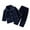 Navy, variant on FAOWME Child Pajama Sets Nightwears Button Down Long Sleeve Shirt And Long Pants Boys Girls Solid Color Loungewear 2PCS Pink 12-14 Years