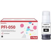 PFI-050 Black Ink Tank 70ML (1-Pack, Black) - Lometic PFI-050 Ink Bottle Replacement for PFI-050 BK imagePROGRAF TC-20 TC-20M Printer