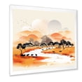 thumbnail image 2 of Designart "Landscape of Fulani Nomads" Landscapes Framed Wall Art Decor - Global Orange Africa Landscape Hallway Framed Wall Art Decor, 2 of 6