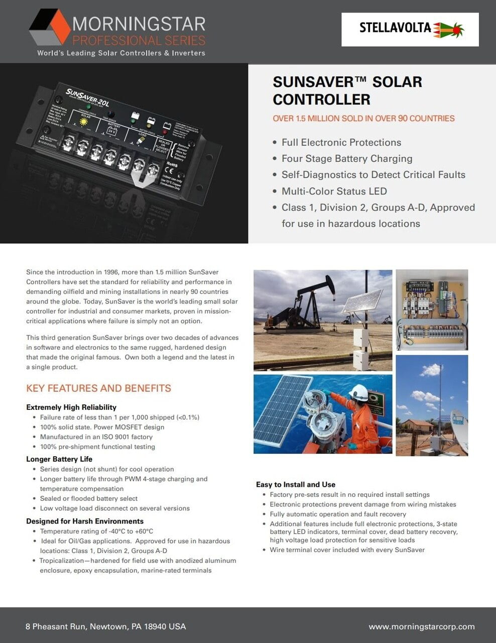 Morningstar SS-6-12V SunSaver  Solar Controller 6.5A 12VDC 
