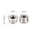 thumbnail image 2 of Adaptador de tornillo roscado hembra de 3/8" a macho de 5/8" para soporte de micrófono tono plateado 1 pcs, 2 of 3
