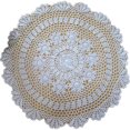 thumbnail image 1 of Matsuzay Tapetes redondos de encaje tejido a mano, mantel pequeño ahuecado de ganchillo, cubierta de Vintage, decoración de muebles Decoración del hogar blanco, 1 of 6