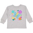 thumbnail image 3 of Inktastic Cute Butterfly and Flowers Boys or Girls Long Sleeve Toddler T-Shirt, 3 of 5
