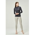 thumbnail image 4 of DevOps Women's Thermal Micro Fleece Lined Base Layer Top, Charcoal/Light Grey (2 Pack), 4 of 7