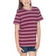 thumbnail image 2 of Kavio! Youth Striped Jersey Crew Neck Short Sleeve Tee Striped Heather/Navy XL, 2 of 2