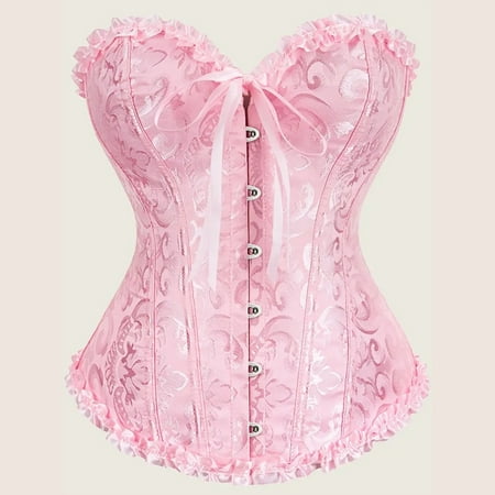 Hamky Waist Trainer Shapewear Tummy Control Women Lace Off Shoulder Corset Bustier Boned Overbust Corset Bodyshaper Lingerie Top Black Corset Corset Tops for Women RD1 XXL