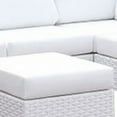 thumbnail image 3 of Benjara L Shaped Wicker Sectional Sofa with Glass Top Coffee and End Table, White, 3 of 6