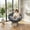 Grey-C, variant on Peispie Fabric Papasan Chair, 360° Swivel Wicker Rattan Accent Chair with Soft Thick Cushion, Ergonomic Round Saucer Chair for Living Room, Bedroom, 300 lbs, Beige