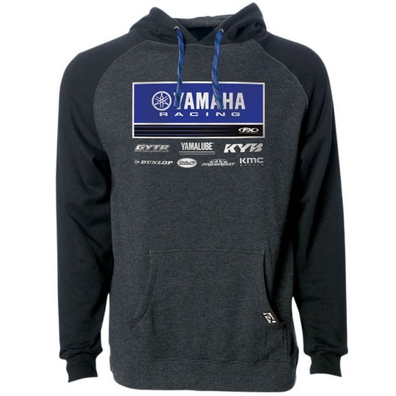 Factory Effex Yamaha Racewear Mens Pullover Hoody Charcoal/Black LG