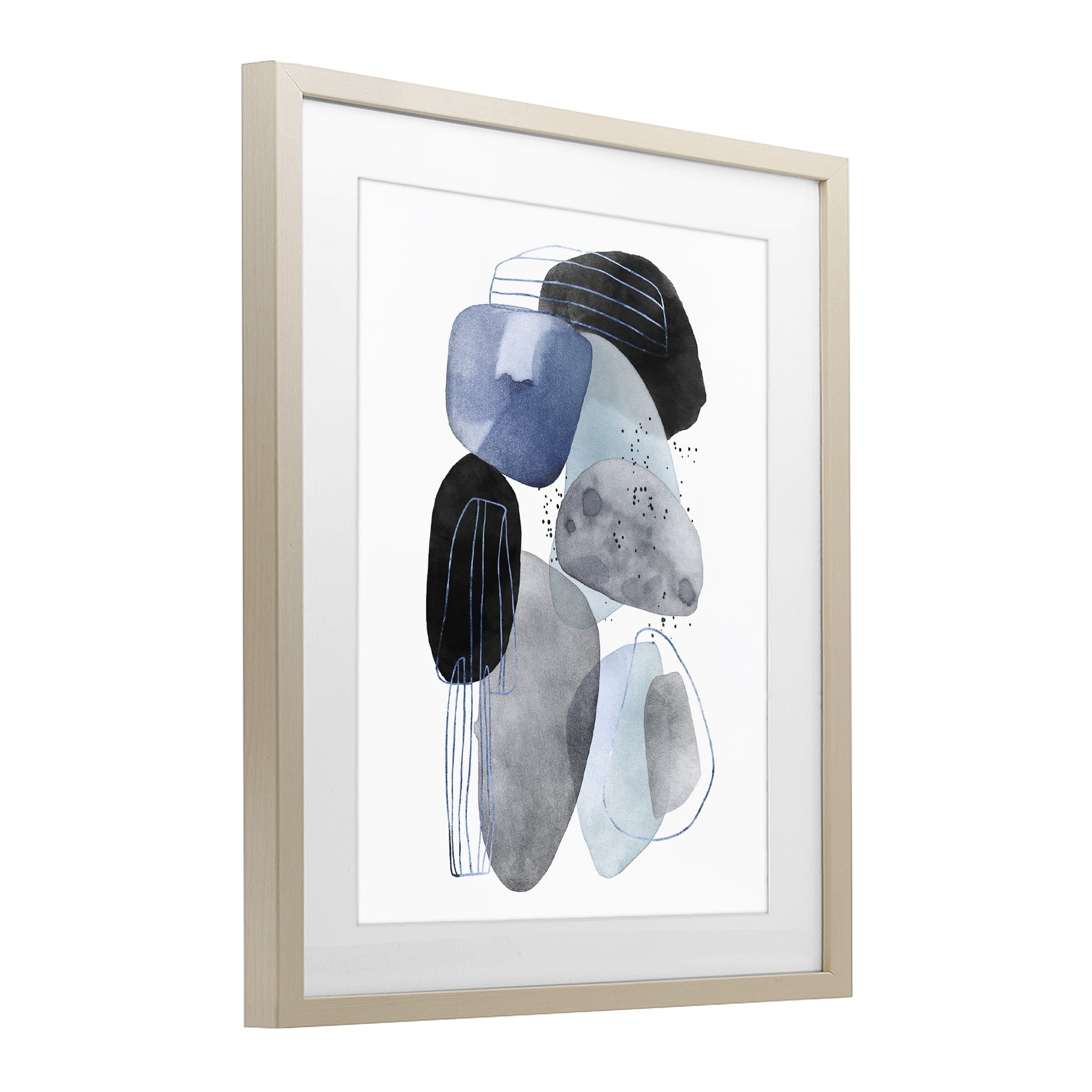 Stupell Industries Pebbles of Frozen Currents Birch Framed Print Under Glass, design by Svetlana Aleynikova