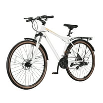 KFFKFF Hybrid Commuter Bike with Lightweight Aluminum Frame, 700c Wheels for Adults, Urban City Bicycle with 24-Speed Gear System, Adjustable Alloy Stem, and Dual Braking System
