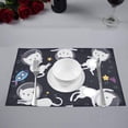 thumbnail image 2 of MKHERT Funny Cartoon Cats Kittens Astronaut in Space Placemats Table Mats for Dining Room Kitchen Table Decoration 12x18 inch,Set of 6, 2 of 4