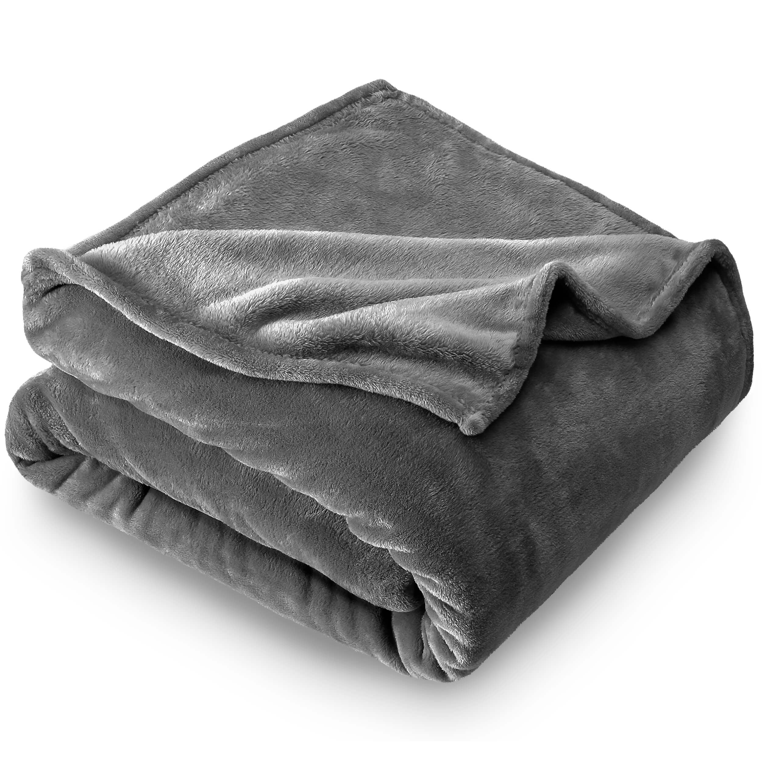 Bare Home Ultra Soft Microplush Velvet Blanket Luxurious Fuzzy Fleece Fur All Season Premium Bed Blanket Full Queen