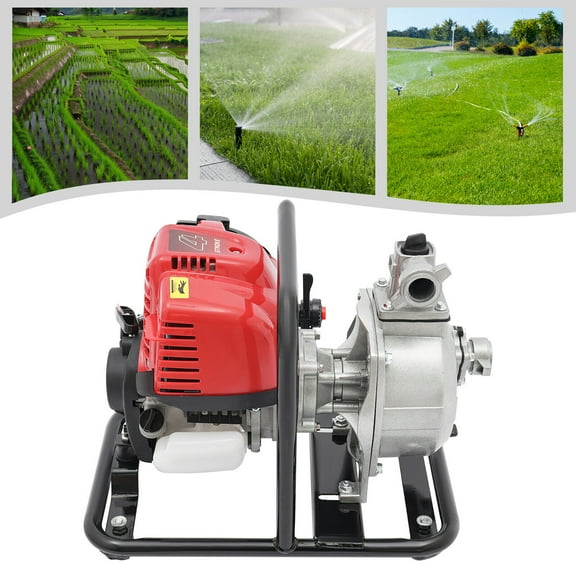Miumaeov Portable 1 inch 4 Stroke Gasoline Engine Water Pump High Pressure Water Transfer Pump Irrigation Pump