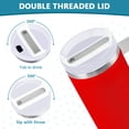 thumbnail image 4 of 40 oz Tumbler with Handle and Straw Lid Red Insulated Vacuum Water Bottle Stainless Steel Travel Cup, 4 of 8