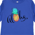 thumbnail image 4 of Inktastic Aloha in Cursive with Pineapple Rainbow Colors Boys or Girls Long Sleeve Toddler T-Shirt, 4 of 5