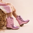 thumbnail image 2 of DREAM PAIRS Girls Cowboy Boots Low Heel Western Embroidered Mid Calf Cowgirl Boots for Toddler Little Kid Big Kid, 2 of 4
