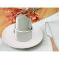 thumbnail image 4 of REGALWOVEN Satin Napkins Set of 6 Cloth Napkins for Dinner Table Light Grey 20"x20", 4 of 6