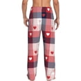 thumbnail image 3 of Xecao Heart Plaid Men's Straight Lounge Pajama Pants: The Ultimate in Comfortable Sleepwear, 3 of 9
