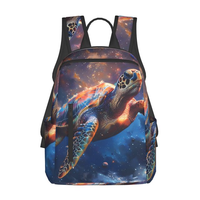 Fotbe Night Sky Turtle Mochila Ligera para Hombres y Mujeres - Duradera y Resistente al Agua, Ideal para Escuela, Trabajo, Viajes y Uso Diario